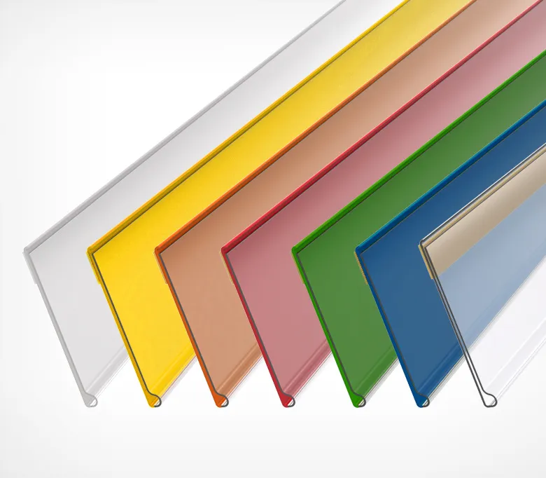 Ценникодержатель полочный самоклеящийся DBR52, длина 1000 мм, цвет прозрачный