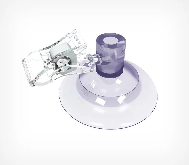 Присоска силиконовая с зажимом-прищепкой SC-46-CLAMP ножка 0 мм