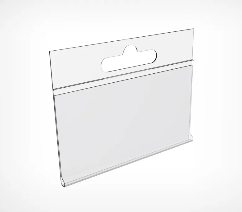 Ценникодержатель на крючок навесной DBHH39 длина 70 мм, цвет прозрачный