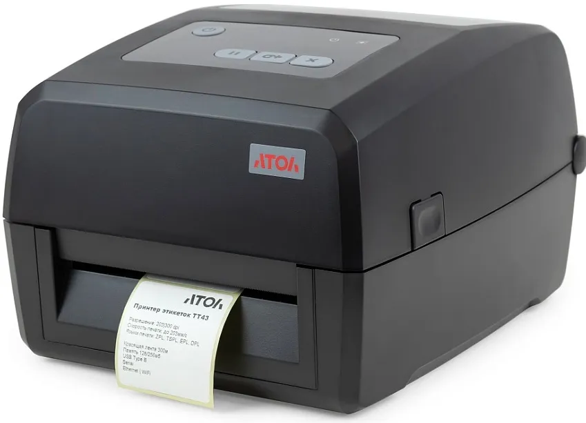 Принтер этикеток АТОЛ TT43, термотрансферная печать, 300 dpi