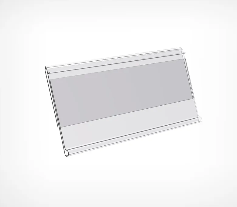 Ценникодержатель полочный IP39 длина 100 мм, цвет прозрачный