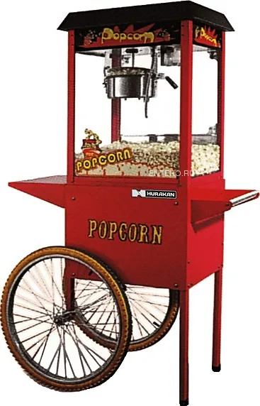 АППАРАТ ДЛЯ ПОПКОРНА НА ТЕЛЕЖКЕ HURAKAN HKN-PCORN-T