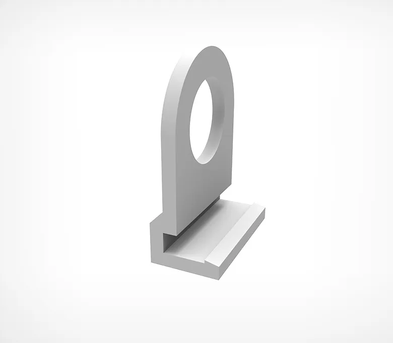 Петля для подвешивания пластикового профиля CLICKER HOOK, цвет белый