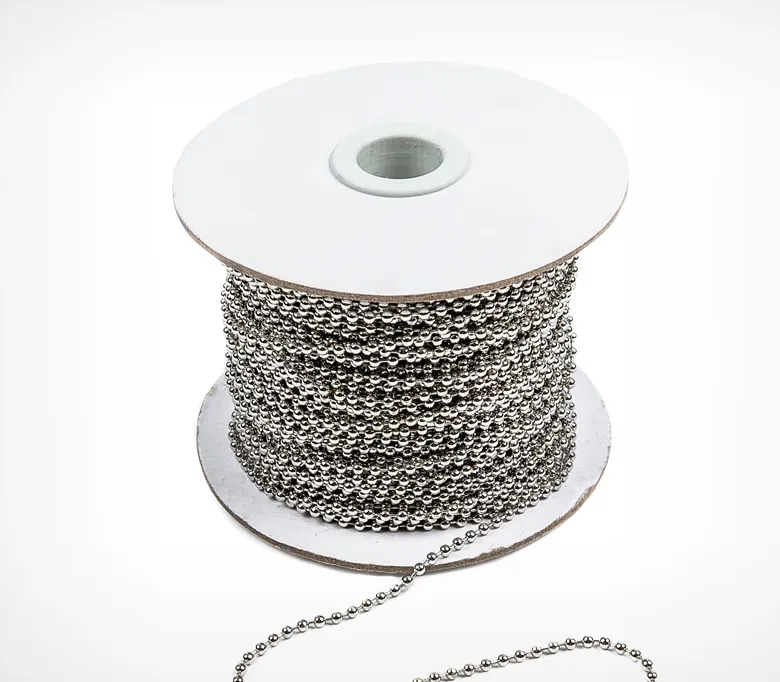 Цепь шариковая металлическая BALL CHAIN (2 мм), намотка 50 м