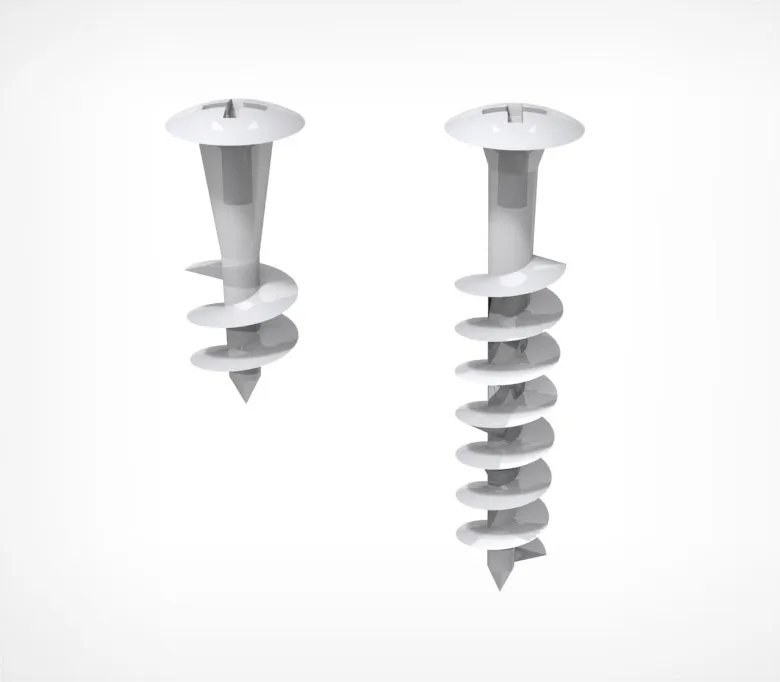 Винт-саморез пластиковый, CB-SCREW, длина 55 мм., цвет прозрачный