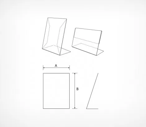 Держатель информации L-образный P-PRICER 40х30 горизонтальный