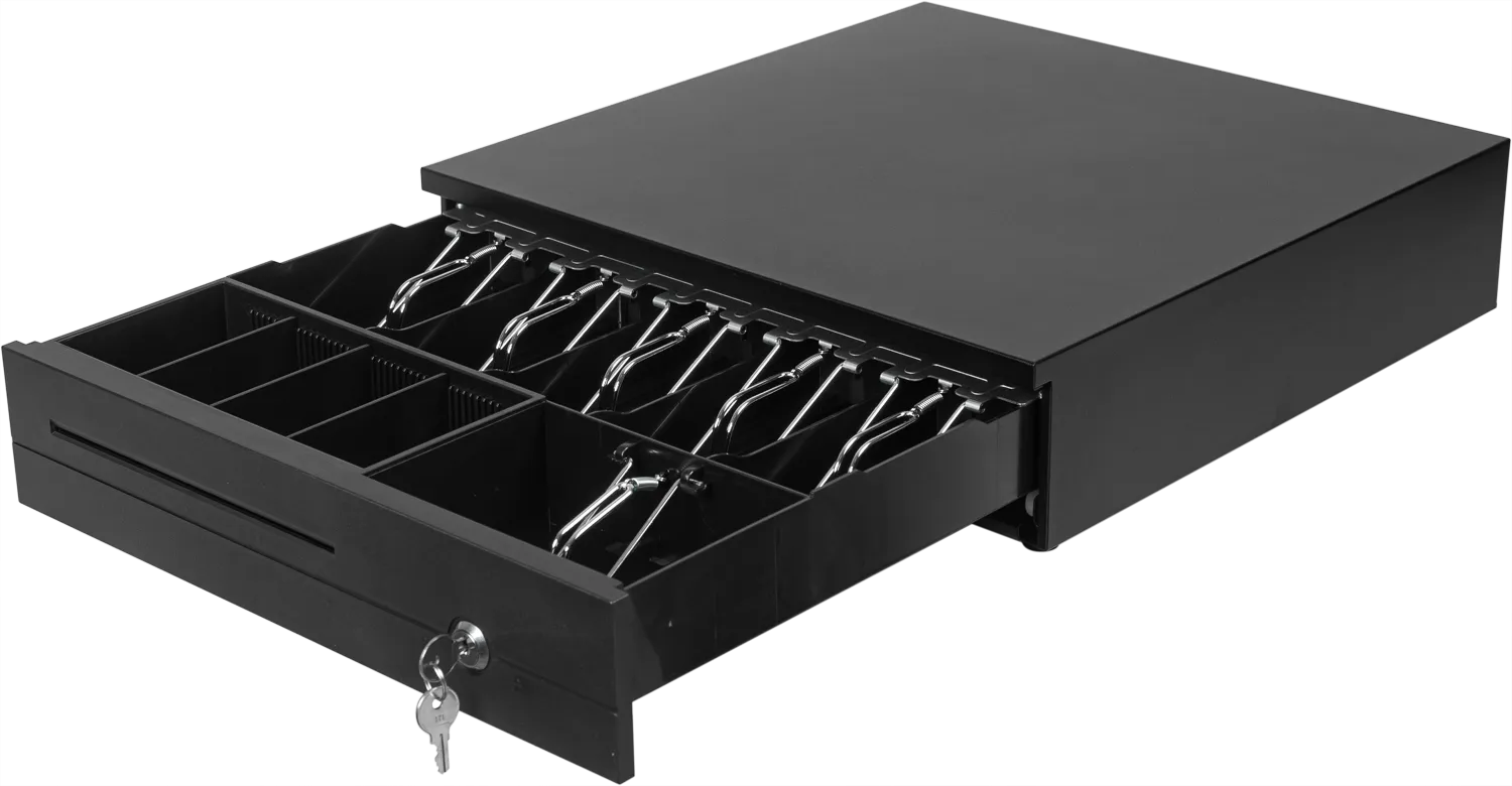 Денежный ящик H405 с открыванием Push-On черный