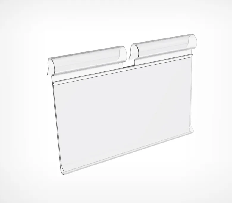 Ценникодержатель на крючок откидной VH52 длина 102 мм, цвет прозрачный