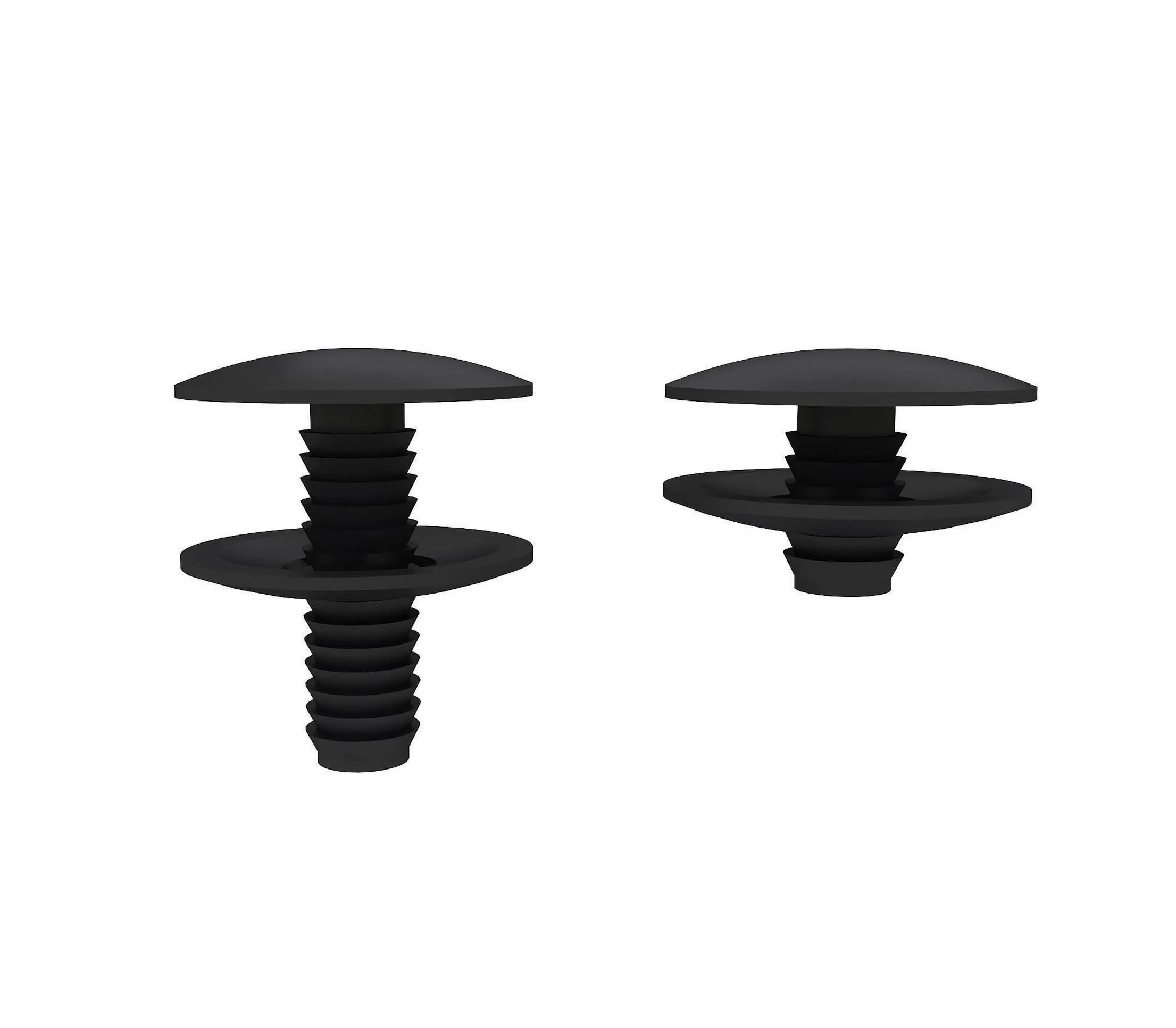 Винт-заклепка пластиковый QUICK LOCK-8, полипропилен, цвет черный