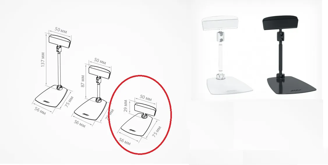 Ценникодержатель шарнирный на подставке FOT-CLIP ножка 0 мм, цвет черный