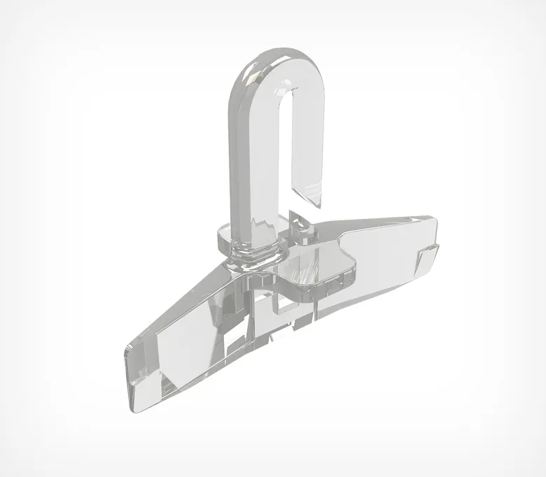 Петля пластиковая ECO-LOOP-P для подвешивания профиля ECOTRACK-18 (FLYTRACK), цвет прозрачный