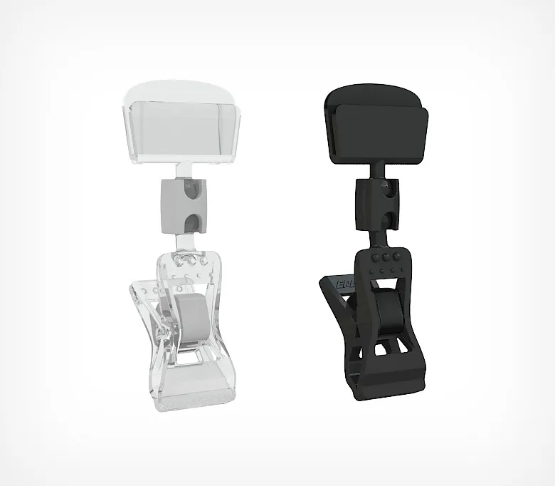 Ценникодержатель на прищепке универсальный малый FXS 0 мм, цвет черный