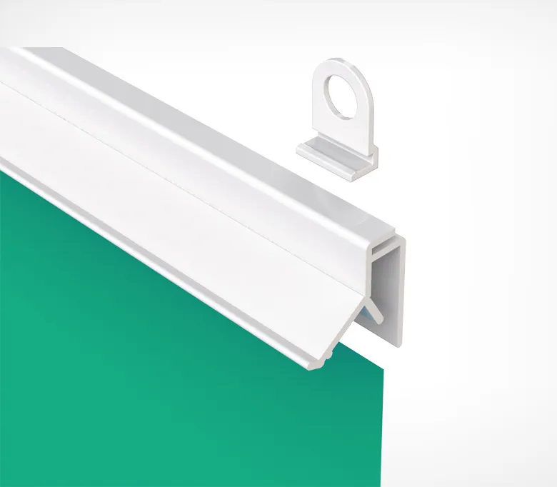 Профиль пластиковый защелкивающийся для плакатов CLICKER длина 1000 мм, цвет белый