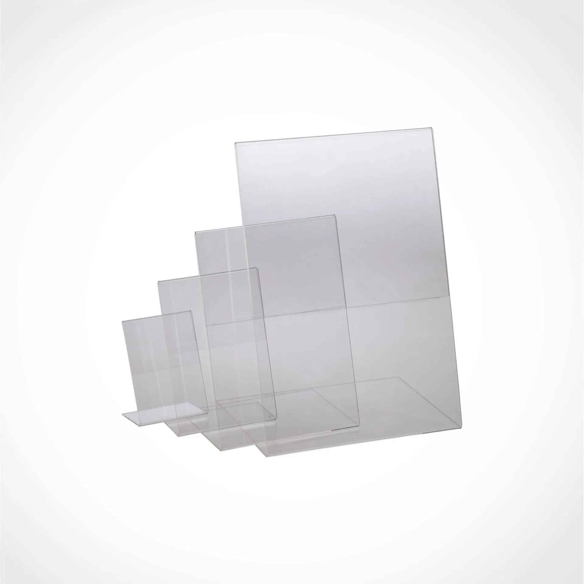 Ценникодержатель из ПВХ 0,4 мм L-образный PVC-PRICER 60х80 вертикальный