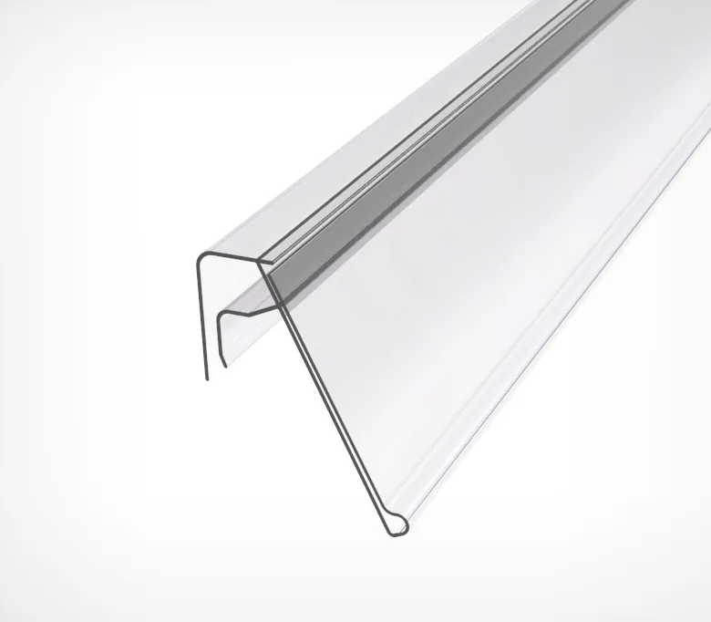 Ценникодержатель на корзины из металлических прутьев KE39 длина 1250 мм., цвет белый