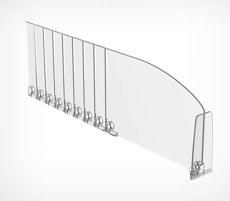 Разделитель пластиковый высотой 120 мм DIV120-BT80, длина 385-585 мм