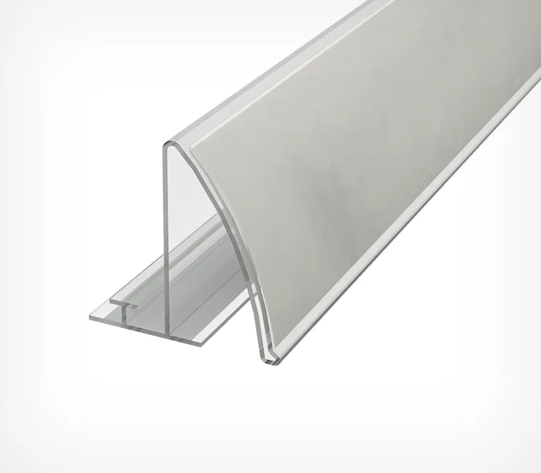 Профиль полочный закругленный PRO40, длина 1000 мм, цвет прозрачный