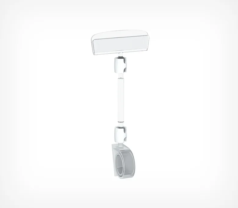 Ценникодержатель улитка на край ROLL-CLIP-L высота ножки 50мм