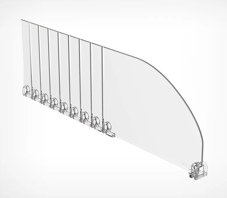 Разделитель пластиковый обламывающийся высотой 120 мм DIV120-B, длина 0285-0485 мм