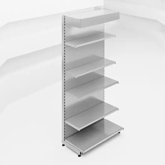 Пристенный стеллаж L=1000 мм H=2250 мм с навесом с подсветкойEco Line