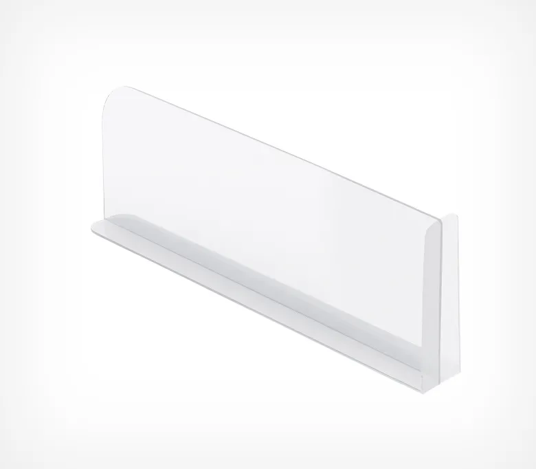 Разделитель пластиковый высотой 150 мм на Т-основании DIVT-T-150 с передним ограничителем, 480 мм