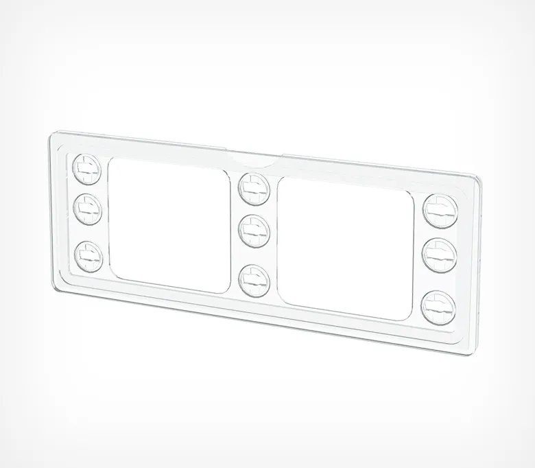 Рамка пластиковая серии мини техно формата ТМ 2А7 (1/4 A4),  цвет прозрачный