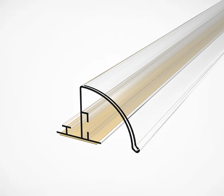 Профиль полочный закругленный PRO30 длина 1250 мм, цвет прозрачный