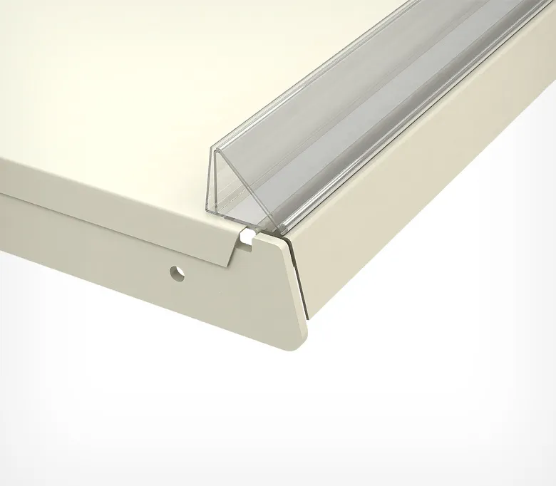 Профиль полочный PRL35, длина 1000 мм, цвет прозрачный