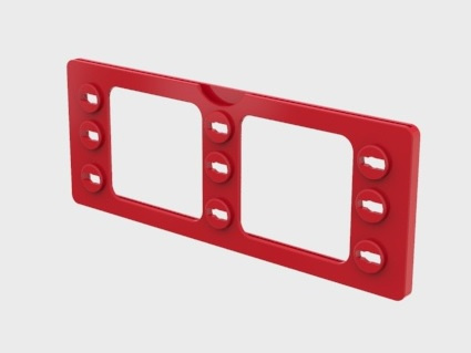 Рамка пластиковая серии мини техно формата TM 2А7 210х74 , цвет красный