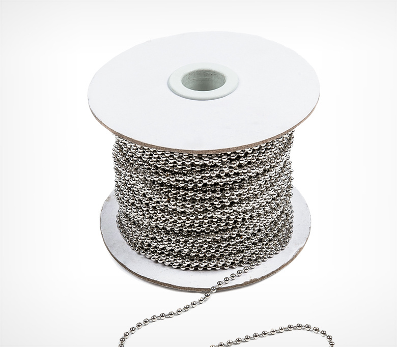 Цепь шариковая металлическая BALL CHAIN (2 мм), намотка 50 м