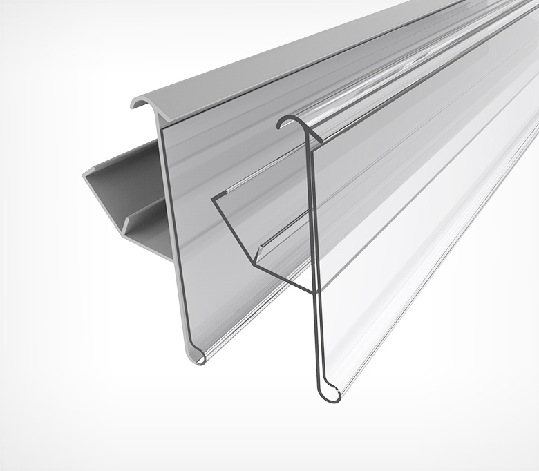 Ценникодержатель полочный LRY39 длина 1238 мм, цвет прозрачный