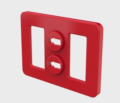 Рамка пластиковая серии мини техно формата А8 TM, цвет красный
