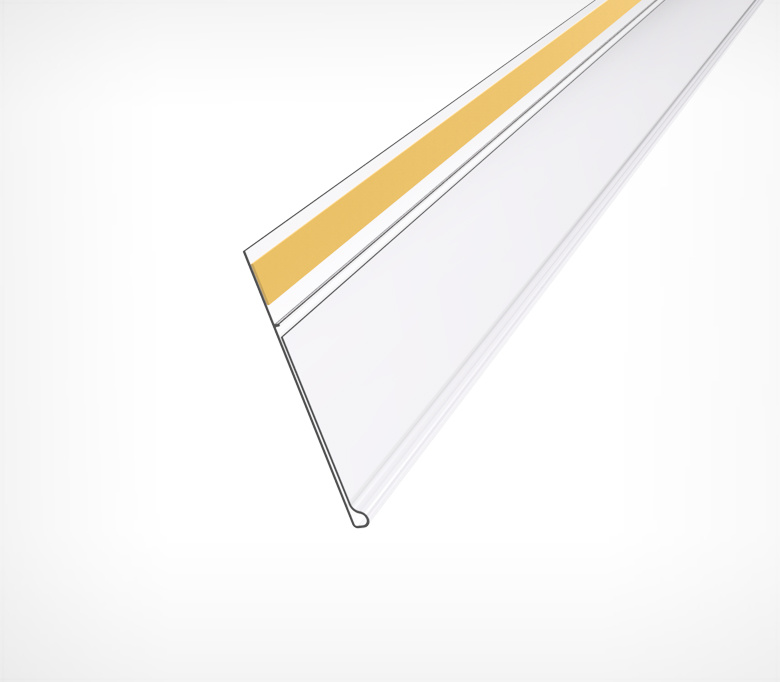 Ценникодержатель полочный самоклеящийся DBHT39 длина 1000 мм., цвет серый