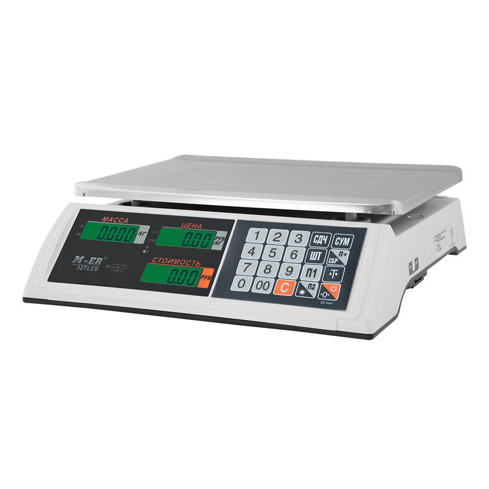 Торговые весы M-ER 327 AC-32.5 "Ceed" LCD Белые