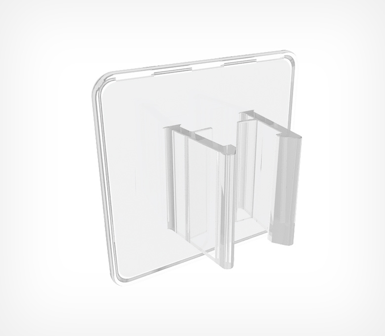 Клипса для пластиковой рамки А6-А1 под углом 90 градусов, WB-CLIP-90, цвет прозрачный