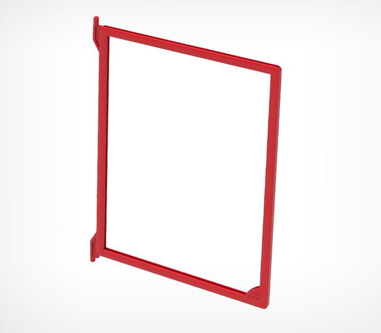 Рамка пластиковая для перекидной системы INFOFRAME-A4 , цвет красный
