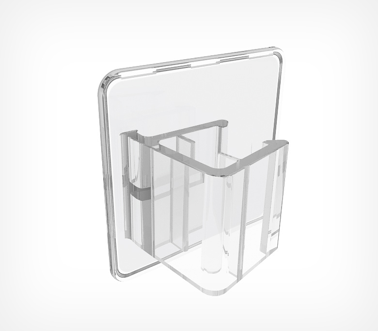 Клипса для пластиковой рамки А6-А1 под углом 0 градусов, WB-CLIP-00, цвет прозрачный
