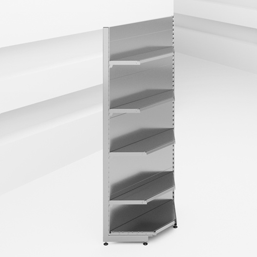 Пристенный стеллаж угловой внутренний H=2250 ммEco Line