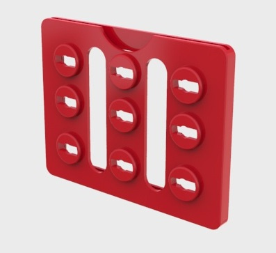 Рамка пластиковая серии мини техно формата А7 TM, 105x74, цвет красный
